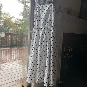 Polka Dot Dress - White and Black